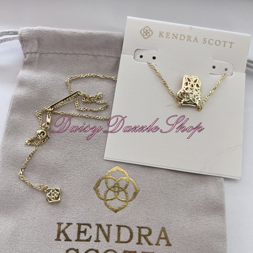🩰🎀Kendra Scott Ballet Gold Pendant Necklace In Blush Mother of Pearl New✨ - Picture 2 of 6